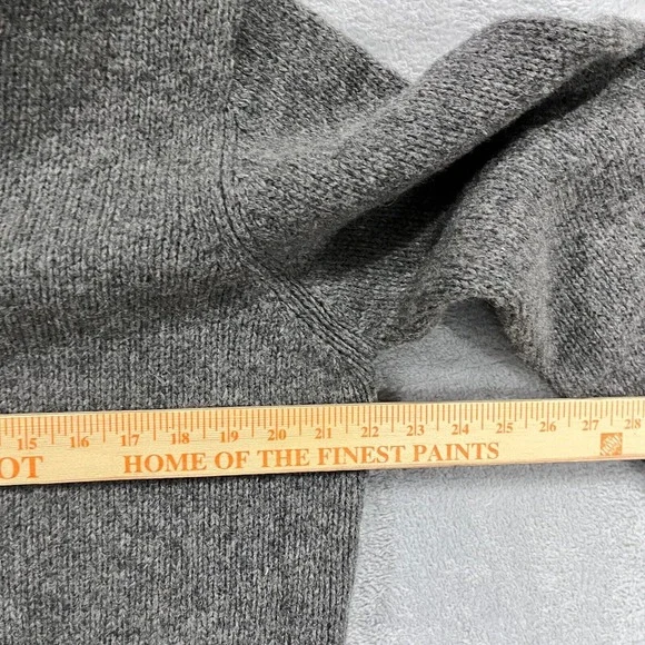 LL Bean Shetland Wool Sweater Men's L Cowl Knit Pullover Elbow‎ Patch Cottage
